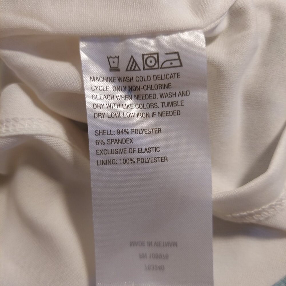 G by Giuliana Floral Blouse Blue Gold Size S - Picture 8 of 8